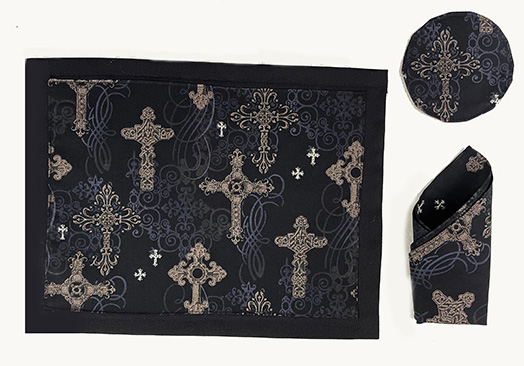 gothic crosses place setting